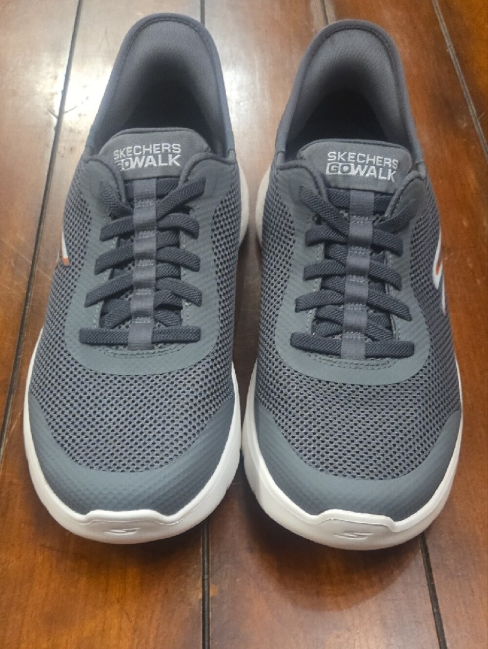 Skechers GOwalk Breathable Mesh Slip-On Sneakers - Gray/White - Picture 7 of 9